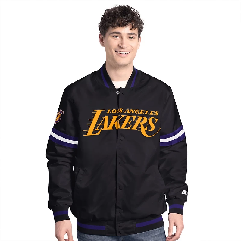 Starter Men's Los Angeles Lakers Scout Varsity Full-Snap Jacket