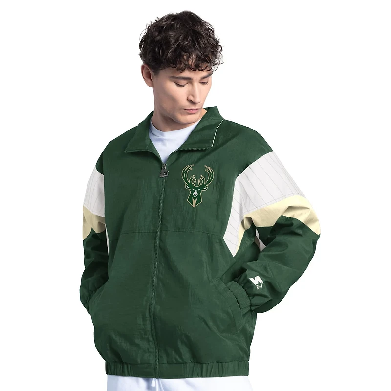 Starter Men's Milwaukee Bucks Yard Line Full-Zip Jacket