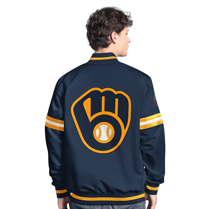 Starter Milwaukee Brewers Scout Full-Snap Varsity Jacket