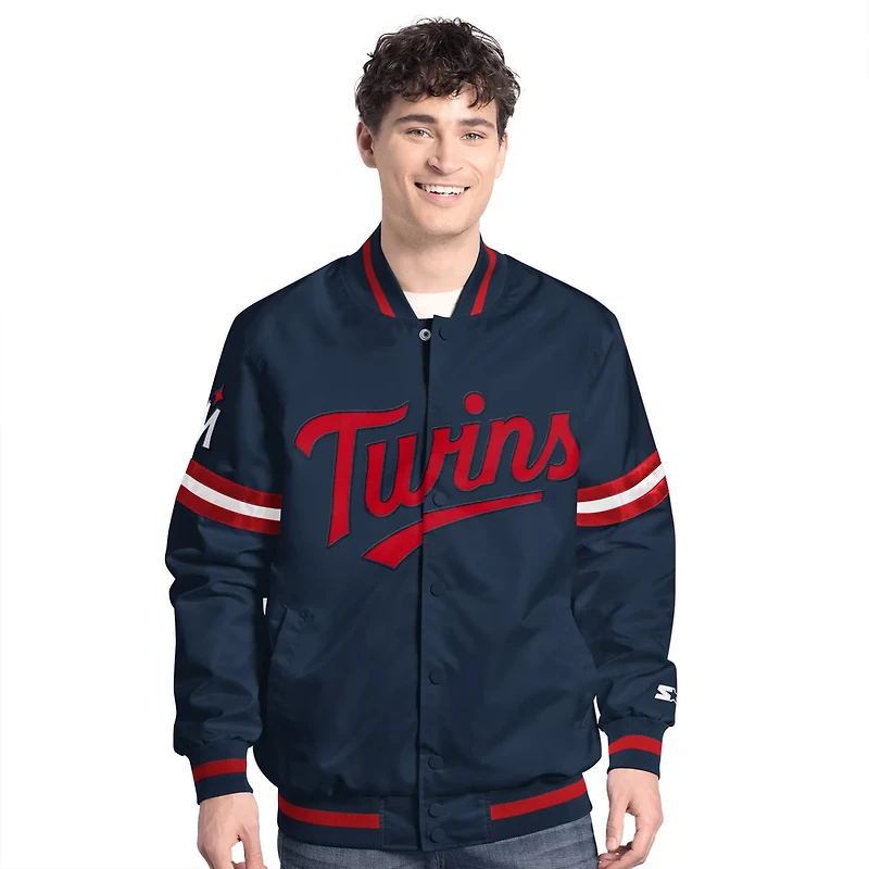 Starter Minnesota Twins Scout Full-Snap Varsity Jacket