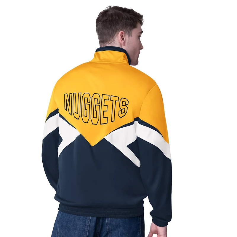 Starter Navy Denver Nuggets Rush Applique Full-Zip Track Jacket