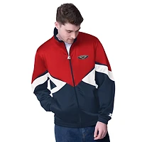 Starter Navy New Orleans Pelicans Rush Applique Full-Zip Track Jacket