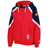 Starter Navy St Louis Cardinals Hail Mary Full-Zip Hoodie