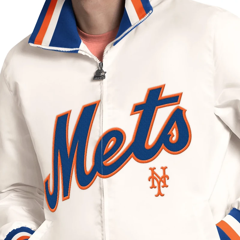 Starter New York Mets The Captain Cooperstown Logo Full-Zip Varsity Jacket
