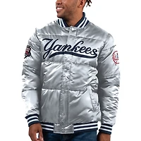 Starter New York Yankees Bronx Satin Full-Snap Varsity Bomber Jacket