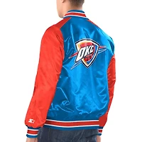 Starter /Orange Oklahoma City Thunder Renegade Satin Full-Snap Varsity Jacket