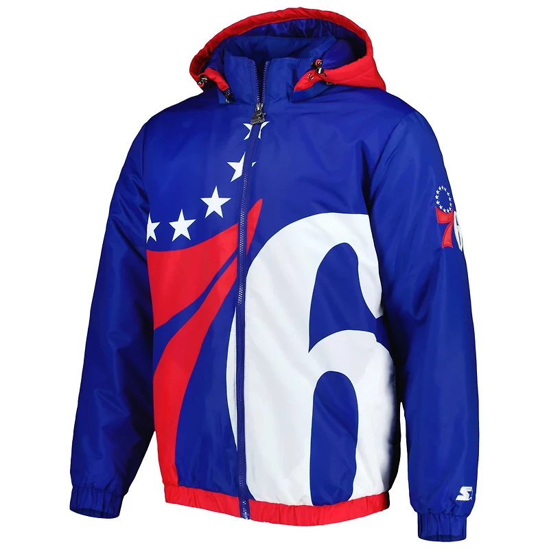Starter Philadelphia 76ers The Triple Double Full-Zip Hoodie Jacket