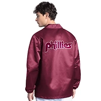 Starter Philadelphia Phillies Cooperstown Collection Point Man Full-Snap Coaches Jacket