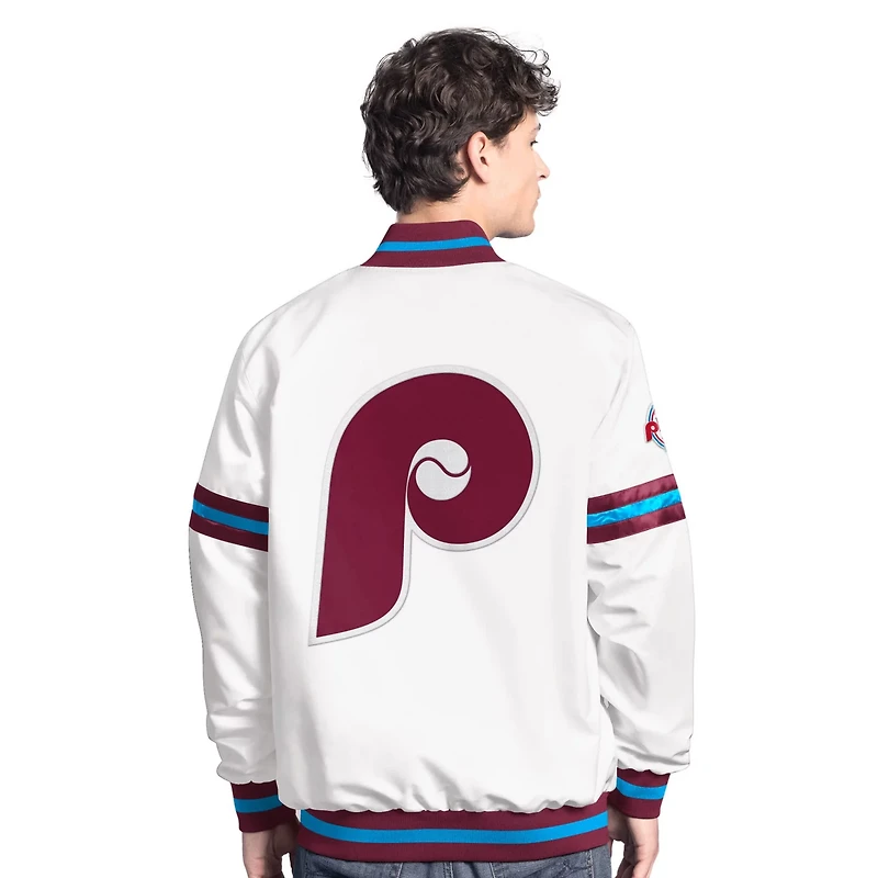Starter Philadelphia Phillies Cooperstown Scout Full-Snap Varsity Jacket