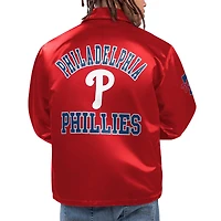 Starter Philadelphia Phillies Option Route Satin Full-Snap Jacket
