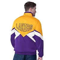 Starter Purple Los Angeles Lakers Rush Applique Full-Zip Track Jacket