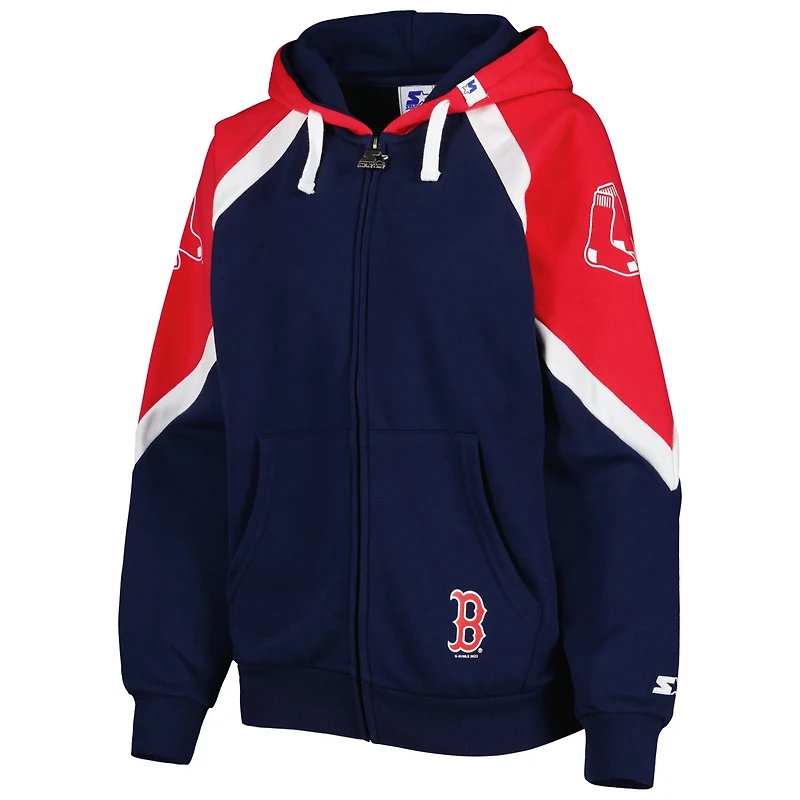 Starter Red Boston Red Sox Hail Mary Full-Zip Hoodie