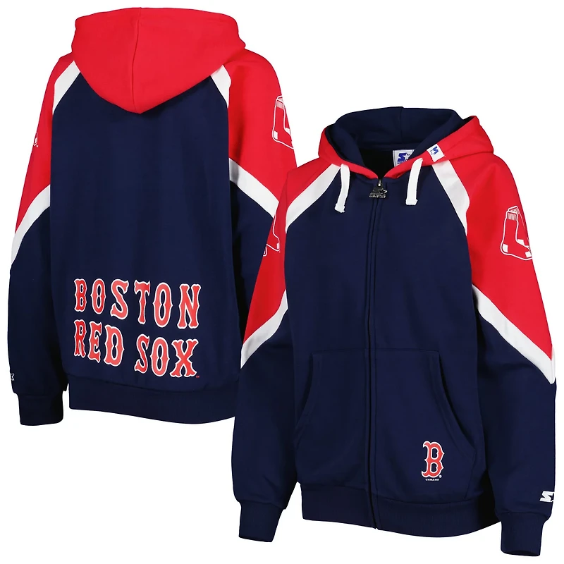Starter Red Boston Red Sox Hail Mary Full-Zip Hoodie