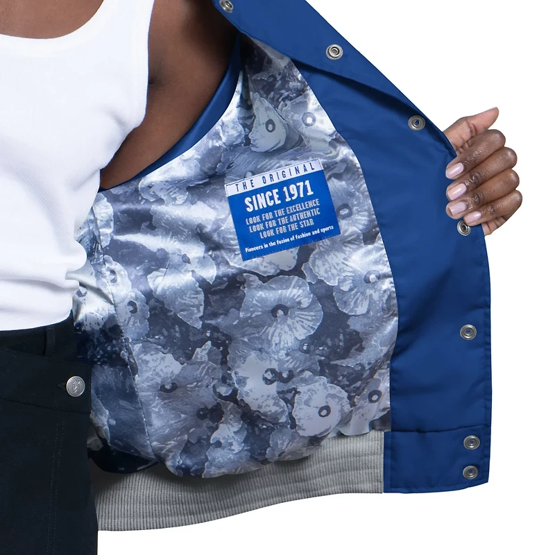 Starter Royal Los Angeles Dodgers Blitz Varsity Raglan Full-Snap Satin Jacket