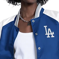 Starter Royal Los Angeles Dodgers Blitz Varsity Raglan Full-Snap Satin Jacket