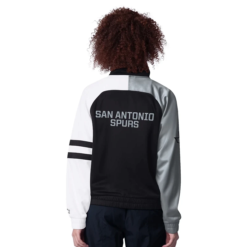 Starter San Antonio Spurs Line Up Dolman Raglan Full-Zip Track Jacket