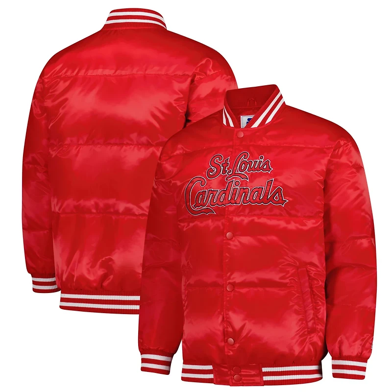 Starter St Louis Cardinals Full-Snap Satin Jacket