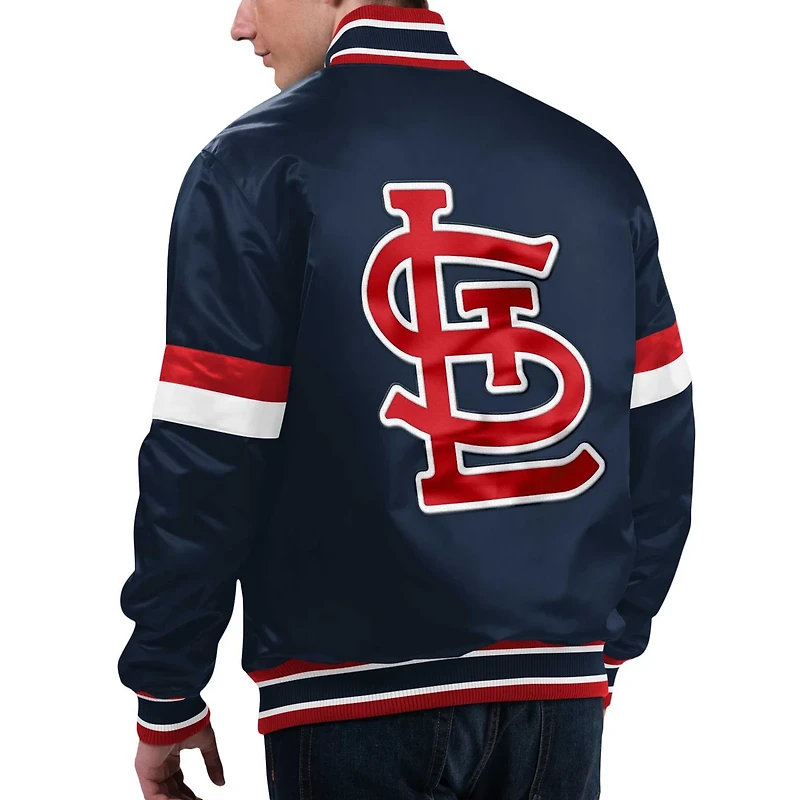 Starter St Louis Cardinals Home Game Satin Full-Snap Varsity Jacket