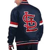 Starter St Louis Cardinals Home Game Satin Full-Snap Varsity Jacket