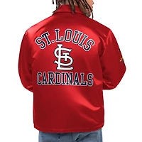 Starter St Louis Cardinals Option Route Satin Full-Snap Jacket
