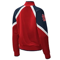 Starter St Louis Cardinals Touchdown Raglan Full-Zip Track Jacket