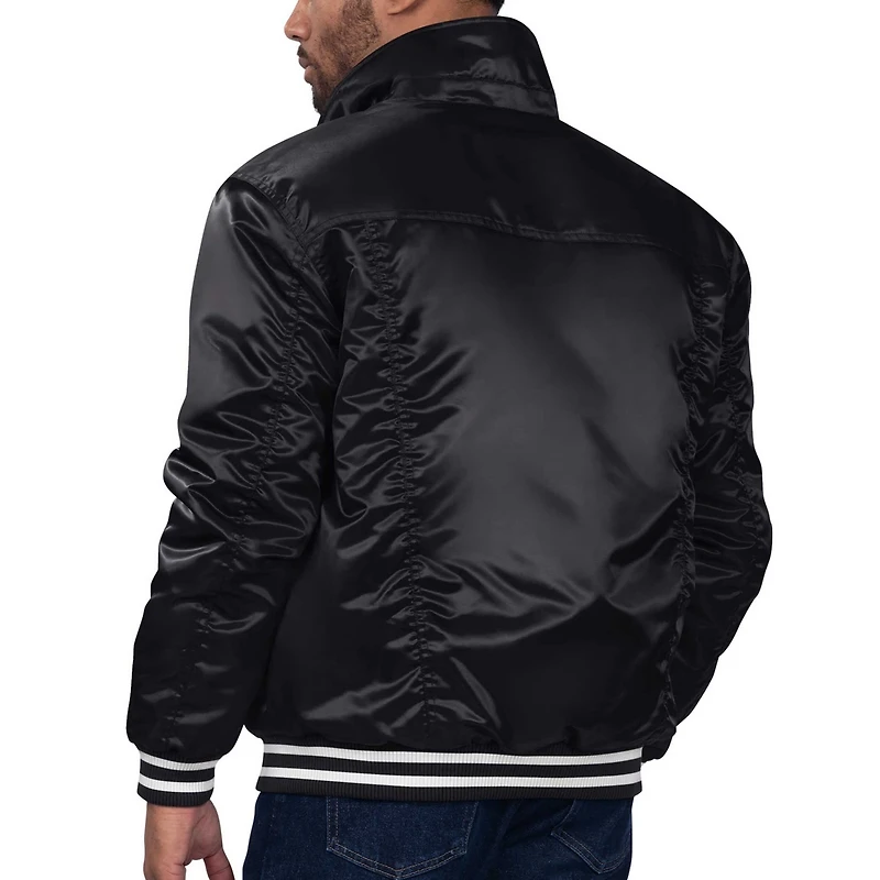 Starter x Levi's Men’s Sacramento Kings Silver Label Trucker Satin Full-Snap Jacket