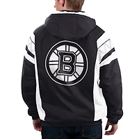 Starter x NHL Ice White Boston Bruins Home Team Half-Zip Pullover Hoodie