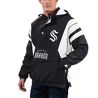 Starter x NHL Ice White Seattle Kraken Home Team Half-Zip Pullover Hoodie