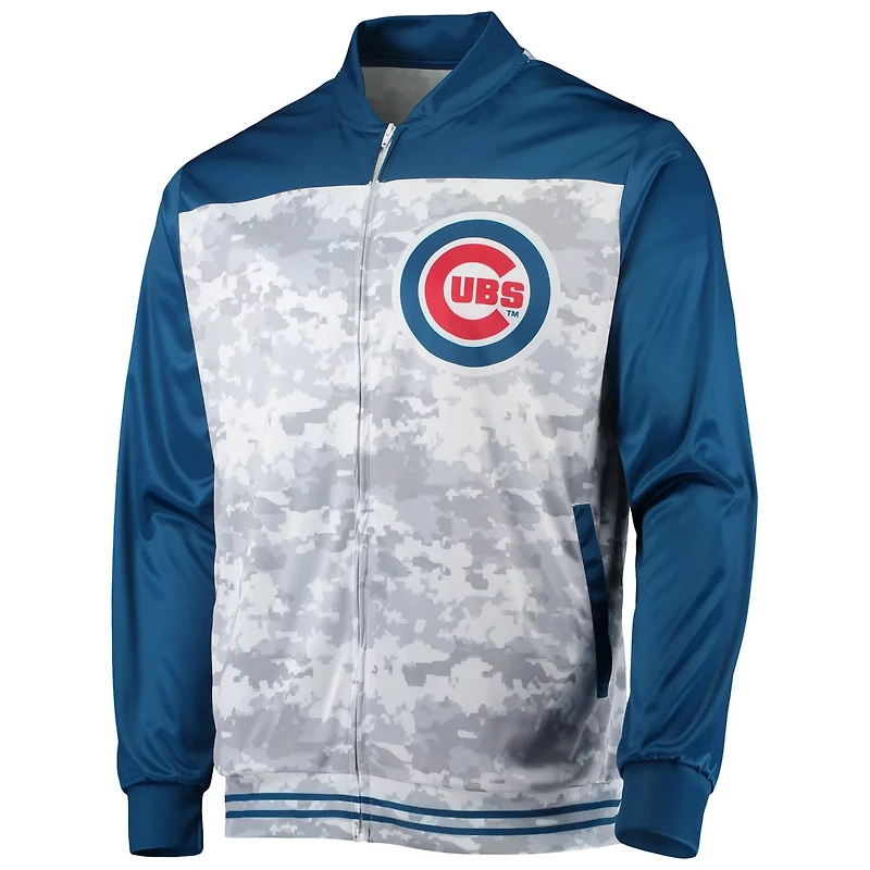 Stitches Chicago Cubs Camo Full-Zip Jacket