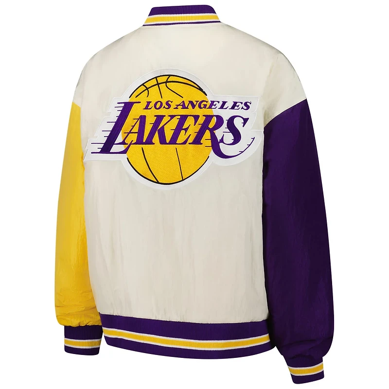 Terez Los Angeles Lakers Full-Snap Bomber Jacket