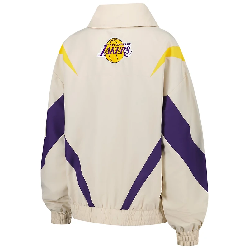 Terez Los Angeles Lakers Retro Chevron Ripstop Quarter-Zip Windbreaker Jacket