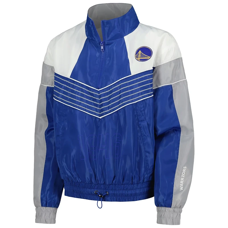 The Wild Collective Golden State Warriors Courtside Half-Zip Track Jacket