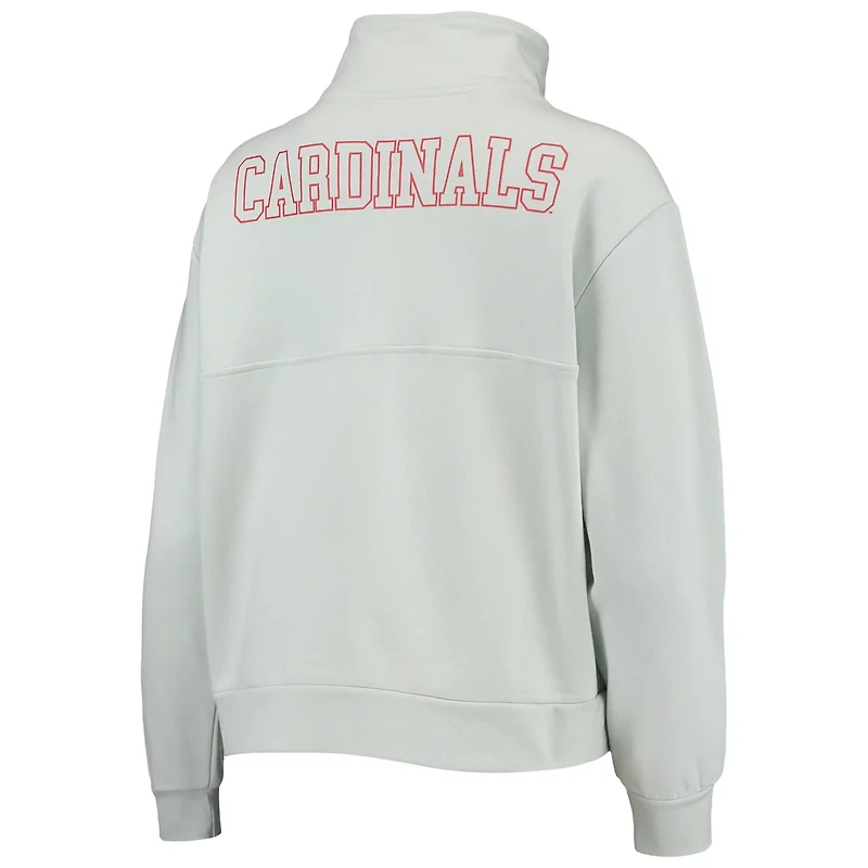 The Wild Collective Light St Louis Cardinals Two-Hit Quarter-Zip Pullover Top