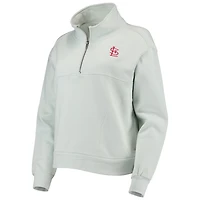 The Wild Collective Light St Louis Cardinals Two-Hit Quarter-Zip Pullover Top