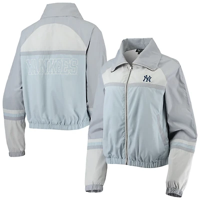 The Wild Collective New York Yankees Colorblock Track Raglan Full-Zip Jacket