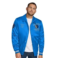 Tommy Jeans Dallas Mavericks Jacob Chain Stitch Applique Full-Snap Varsity Jacket