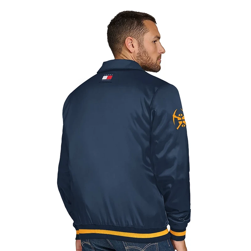 Tommy Jeans Denver Nuggets Jacob Chain Stitch Applique Full-Snap Varsity Jacket