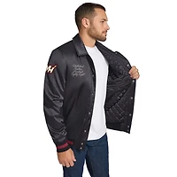 Tommy Jeans Miami Heat Jacob Chain Stitch Applique Full-Snap Varsity Jacket