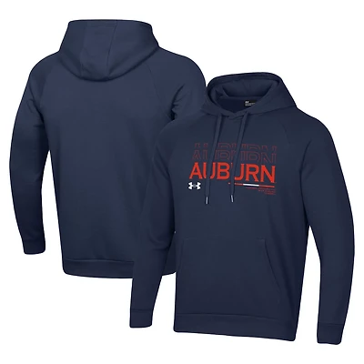 Under Armour Auburn Tigers 2024 Sideline Wordmark Rival Pullover Hoodie