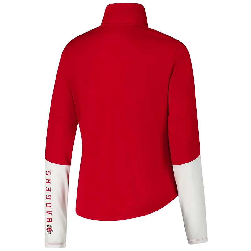 Under Armour Wisconsin Badgers Gameday Knockout Sleeve Hit Quarter-Zip Jacket