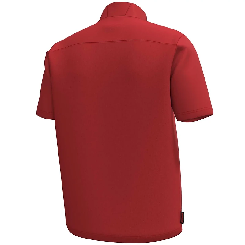 Under Armour Wisconsin Badgers Motivate Quarter-Zip Short Sleeve Top