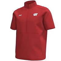 Under Armour Wisconsin Badgers Motivate Quarter-Zip Short Sleeve Top