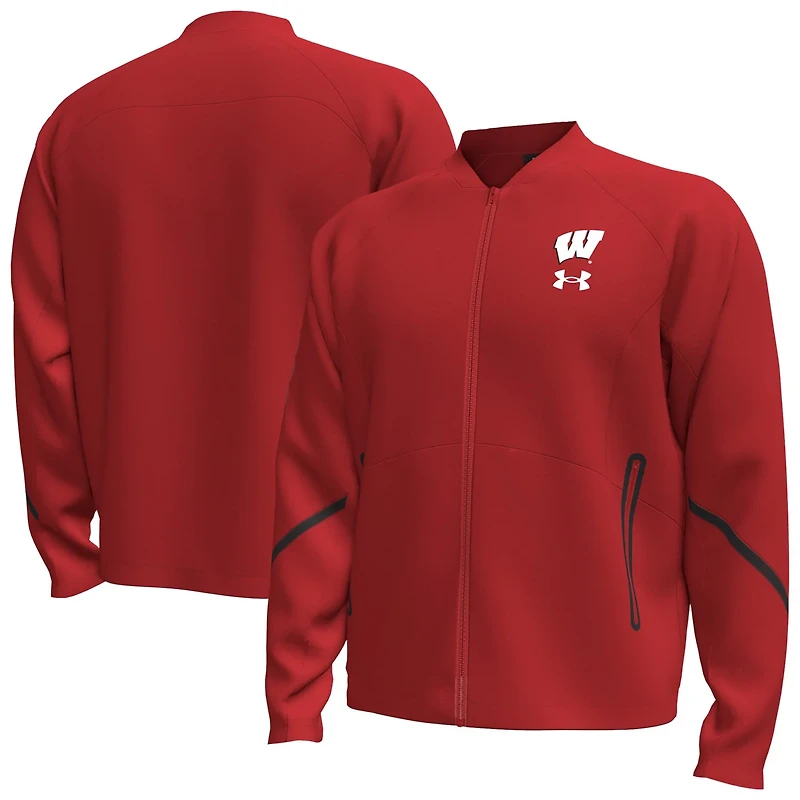 Under Armour Wisconsin Badgers Unstoppable Full-Zip Bomber Jacket