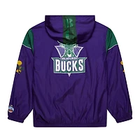 Unisex Mitchell  Ness Milwaukee Bucks Hardwood Classics Team OG 30 Anorak Half-Zip Windbreaker Jacket