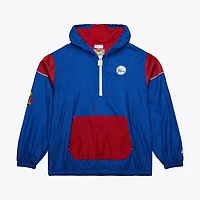 Unisex Mitchell  Ness Philadelphia 76ers Hardwood Classics Team OG 30 Anorak Half-Zip Windbreaker Jacket