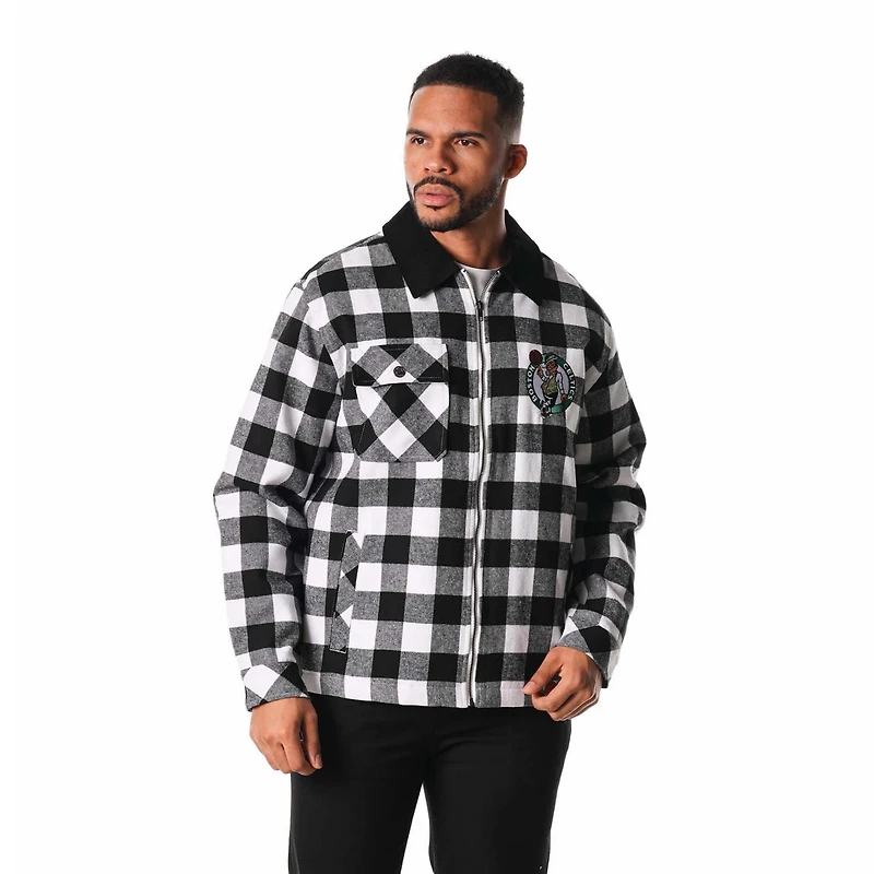 Unisex The Wild Collective Boston Celtics Flannel Full-Zip Shacket
