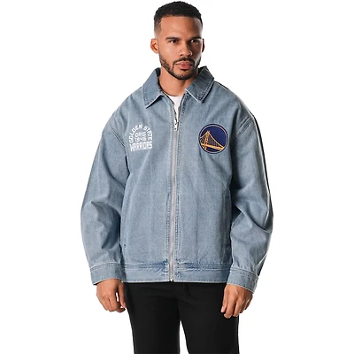 Unisex The Wild Collective Golden State Warriors Coaches Full-Zip Denim Jacket
