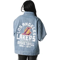 Unisex The Wild Collective Los Angeles Lakers Coaches Full-Zip Denim Jacket