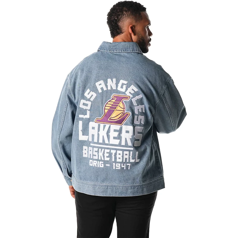 Unisex The Wild Collective Los Angeles Lakers Coaches Full-Zip Denim Jacket