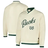 Unisex The Wild Collective Milwaukee Bucks Applique Pullover Windbreaker
